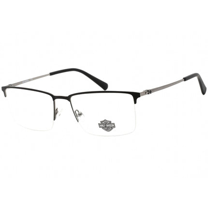 Harley Davidson Men's Eyeglasses - Clear Demo Lens Metal Half Rim Frame | HD0915 002 ,
