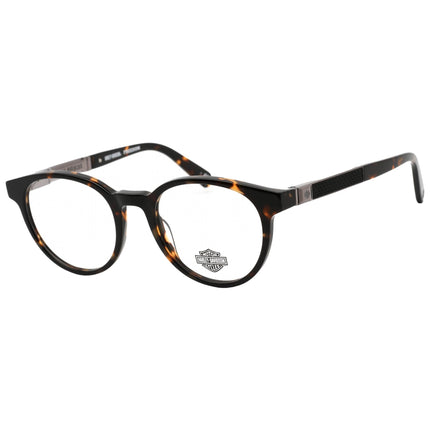 Harley Davidson Men's Eyeglasses - Clear Lens Dark Havana Round Frame | HD9015 052 ,