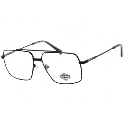 Harley Davidson Men's Eyeglasses - Matte Black Full Rim Metal Frame | HD9020 002 ,