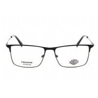 Harley Davidson Men's Eyeglasses - Matte Black Metal Rectangular Frame | HD9018 002 ,