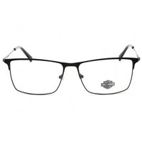 Harley Davidson Men's Eyeglasses - Matte Black Rectangular Metal Frame | HD9018 002 ,