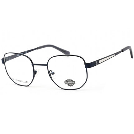 Harley Davidson Men's Eyeglasses - Matte Blue Geometrical Shaped Frame | HD0881 091 ,