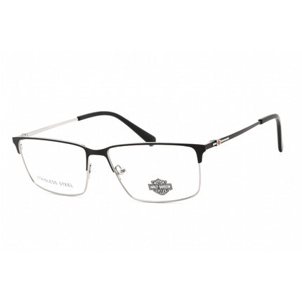 Harley Davidson Men's Eyeglasses - Rectangular Matte Black Metal Frame | HD0914 002 ,