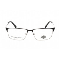 Harley Davidson Men's Eyeglasses - Rectangular Matte Black Metal Frame | HD0914 002 ,