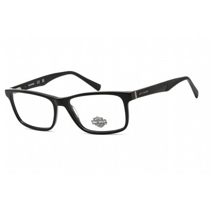 Harley Davidson Men's Eyeglasses - Shiny Black Plastic Rectangular Frame | HD0823 001 ,