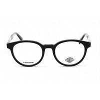 Harley Davidson Men's Eyeglasses - Shiny Black Plastic Round Shape Frame | HD9015 001 ,