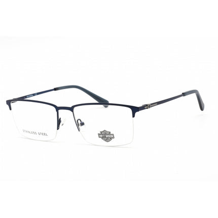 Harley Davidson Unisex Eyeglasses - Clear Demo Lens Matte Blue Frame | HD0915 091 ,
