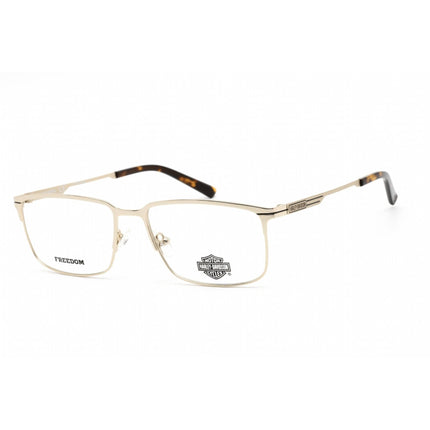 Harley Davidson Unisex Eyeglasses - Clear Lens Pale Gold Rectangular | HD9016 032 ,