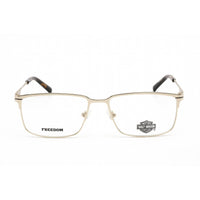 Harley Davidson Unisex Eyeglasses - Clear Lens Pale Gold Rectangular | HD9016 032 ,