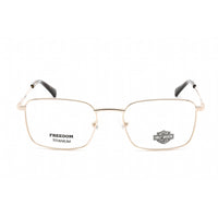 Harley Davidson Unisex Eyeglasses - Full Rim Rectangular Pale Gold Frame | HD9021 032 ,