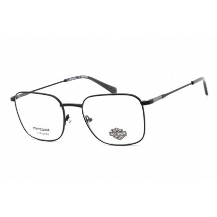 Harley Davidson Unisex Eyeglasses - Full Rim Square Matte Black Frame | HD9019 002 ,