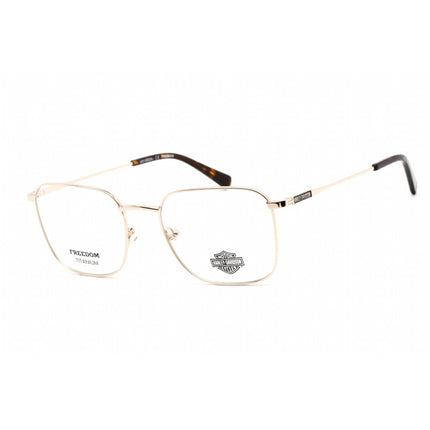 Harley Davidson Unisex Eyeglasses - Full Rim Square Pale Gold Metal Frame | HD9019 032 ,