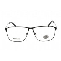 Harley Davidson Unisex Eyeglasses - Matte Black Metal Square Shape Frame | HD9017 002 ,