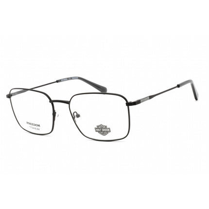 Harley Davidson Unisex Eyeglasses - Matte Black Metal Square Shape Frame | HD9021 002 ,