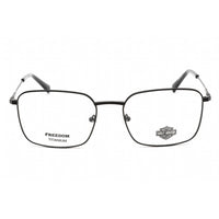 Harley Davidson Unisex Eyeglasses - Matte Black Metal Square Shape Frame | HD9021 002 ,