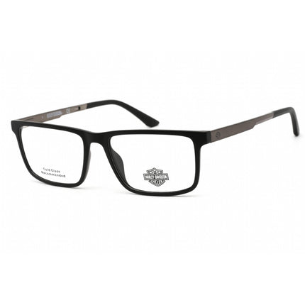 Harley Davidson Unisex Eyeglasses - Matte Black Plastic Rectangular Frame | HD0922 002 ,