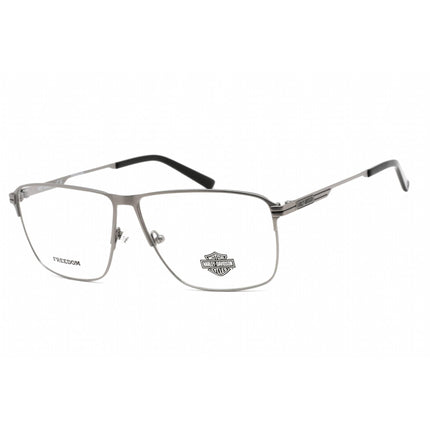 Harley Davidson Unisex Eyeglasses - Matte Gunmetal Metal Square Frame | HD9017 009 ,