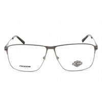 Harley Davidson Unisex Eyeglasses - Matte Gunmetal Metal Square Frame | HD9017 009 ,