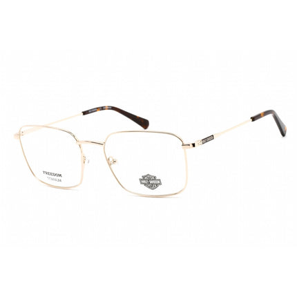 Harley Davidson Unisex Eyeglasses - Pale Gold Titanium Square Shape Frame | HD9021 032 ,
