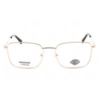 Harley Davidson Unisex Eyeglasses - Pale Gold Titanium Square Shape Frame | HD9021 032 ,