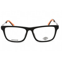 Harley Davidson Unisex Eyeglasses - Shiny Black Plastic Rectangular Frame | HD9008 001 ,