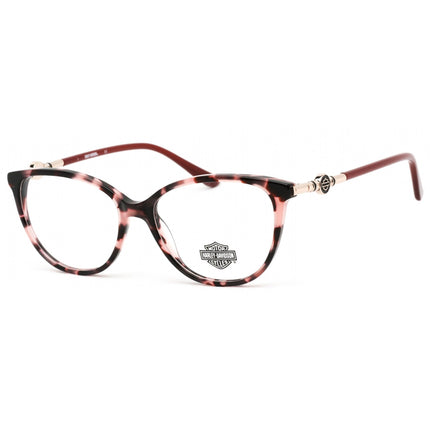 Harley Davidson Women's Eyeglasses - Bordeaux/Pink Cat Eye Plastic Frame | HD0562 071 ,
