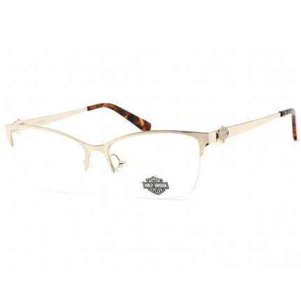 Harley Davidson Women's Eyeglasses - Clear Demo Lens Pale Gold Frame | HD0556 032 ,