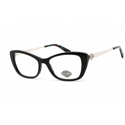 Harley Davidson Women's Eyeglasses - Clear Demo Lens Shiny Black Frame | HD0557 001 ,