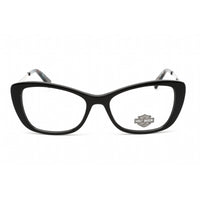 Harley Davidson Women's Eyeglasses - Clear Demo Lens Shiny Black Frame | HD0557 001 ,