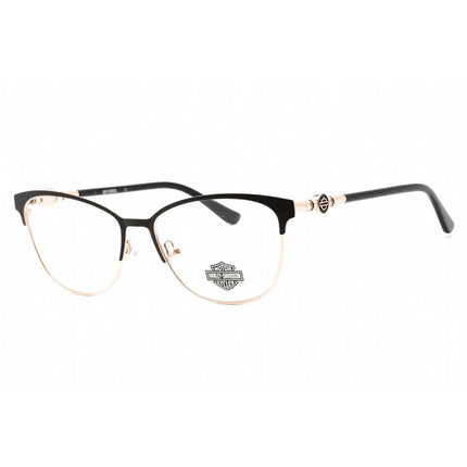 Harley Davidson Women's Eyeglasses - Full Rim Matte Black Metal Frame | HD0563 002 ,