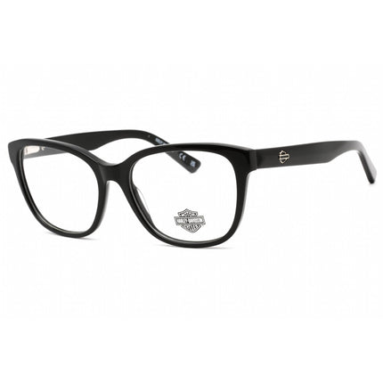 Harley Davidson Women's Eyeglasses - Full Rim Shiny Black Plastic Frame | HD0568 001 ,