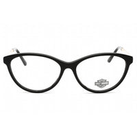 Harley Davidson Women's Eyeglasses - Full Rim Shiny Black Plastic Oval | HD0570 001 ,