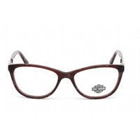 Harley Davidson Women's Eyeglasses - Shiny Bordeaux Plastic Cat Eye Frame | HD0554 069 ,