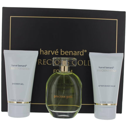 Harve Bernard Men's Personal Care Gift Set - Precious Gold Enchanting, 3 Piece ,