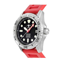 Hawaiian Lifeguard Association Men's Watch - Date Rotating Bezel Red Strap | HLA 5410 ,