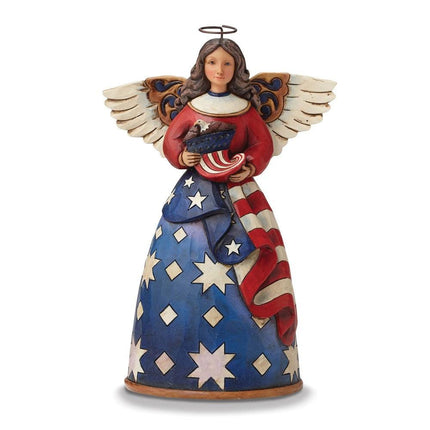 Heartwood Creek Patriotic Flag Angel Figurine ,