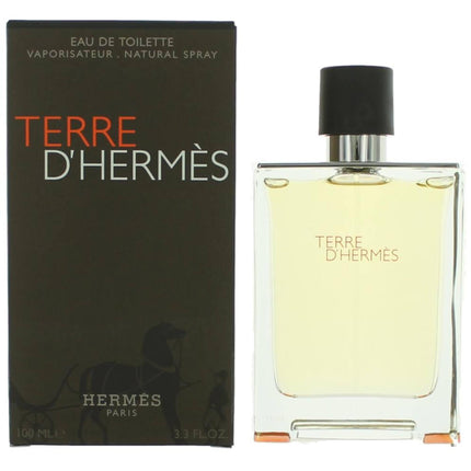 Hermes Men's Eau De Toilette Spray - Terre World of Earthy Enchantment, 3.3 oz ,