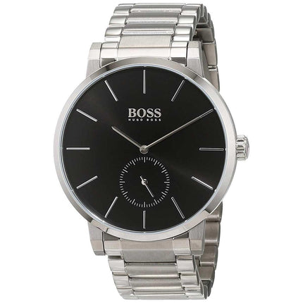 Hugo Boss Men's Bracelet Watch - Essence Black Dial Quartz Stainless Steel | 1513501 ,