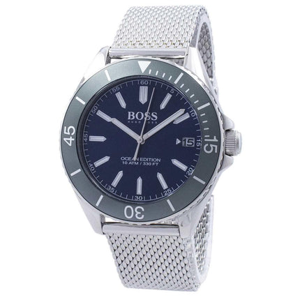 Hugo Boss Men's Bracelet Watch - Ocean Edition Blue Dial Stainless Steel | 1513571 ,