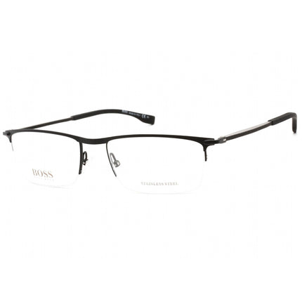 Hugo Boss Men's Eyeglasses - Black Rectangular Stainless Steel Frame | 0940 02P6 00 ,