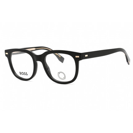 Hugo Boss Men's Eyeglasses - Black Round Frame Clear Demo Lens | BOSS 1444/N 0807 00 ,