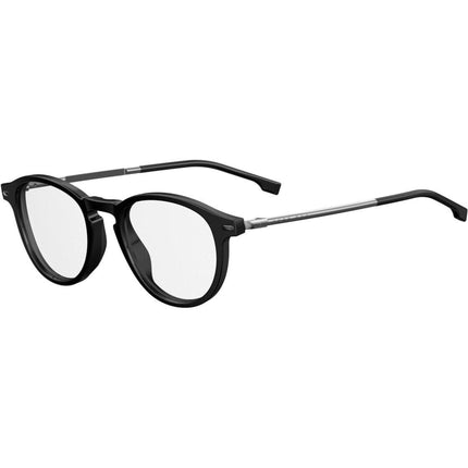 Hugo Boss Men's Eyeglasses - Black Round Full-Rim Plastic Frame | BOSS 0932 807 ,