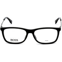 Hugo Boss Men's Eyeglasses - Black/Gunmetal Rectangular Acetate Frame | 0996 0807 00 ,