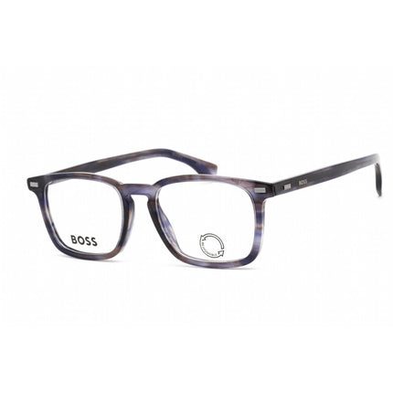 Hugo Boss Men's Eyeglasses - Blue Havana Plastic Square Frame | BOSS 1368 0JBW 00 ,
