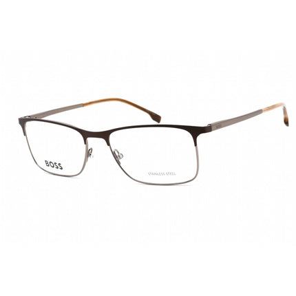 Hugo Boss Men's Eyeglasses - Brown Ruthenium Rectangular Frame | BOSS 1186 01OT 00 ,