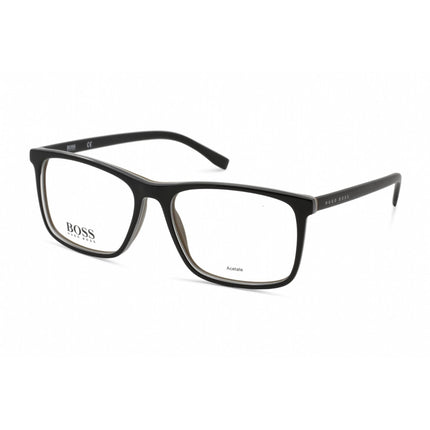 Hugo Boss Men's Eyeglasses - Clear Demo Lens Black Rectangular Frame | 0764 0QHI 00 ,