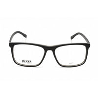 Hugo Boss Men's Eyeglasses - Clear Demo Lens Black Rectangular Frame | 0764 0QHI 00 ,