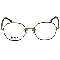 Hugo Boss Men's Eyeglasses - Clear Demo Lens Gold Black Round Frame | 1109/F 0NZ 00 ,