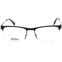 Hugo Boss Men's Eyeglasses - Clear Demo Lens Matte Black Half Rim Frame | 0998 0003 00 ,