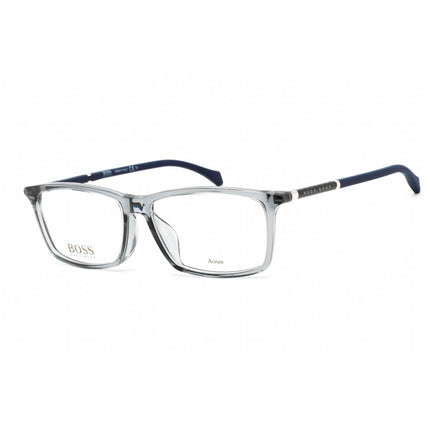 Hugo Boss Men's Eyeglasses - Clear Lens Black Acetate Rectangular Frame | 1105/F PJP ,
